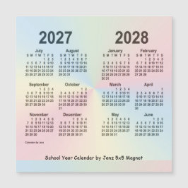 2027-2028 Regnbågsskolans årskalender från Janz
