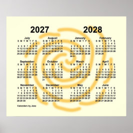 2027-2028 Soliga Dagar Skolårs Kalender av Janz Poster