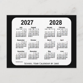 2027-2028 Svart och Vitt Skolkalender av Janz Vykort