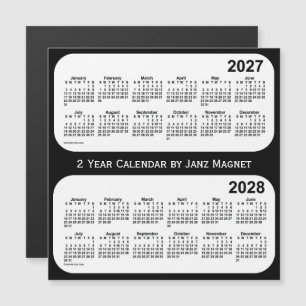 2027-2028 Svartvit tvåårskalender från Janz