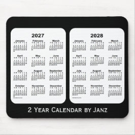 2027-2028 svartvita 2 år kalender vid Janz Musmatta