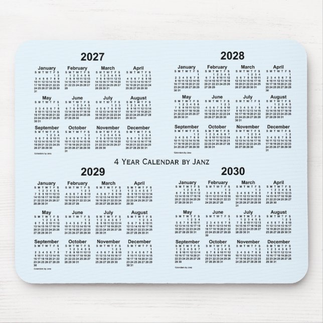 2027-2030 Alice Blue 4 Year Calendar av Janz Musmatta (Framsidan)
