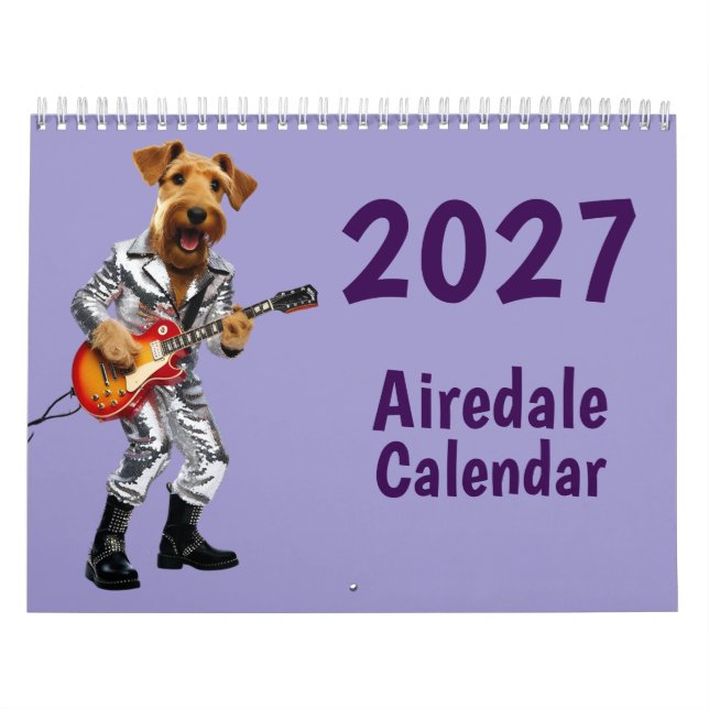 2027 Airedale Hundkalender Kalender (Omslag)