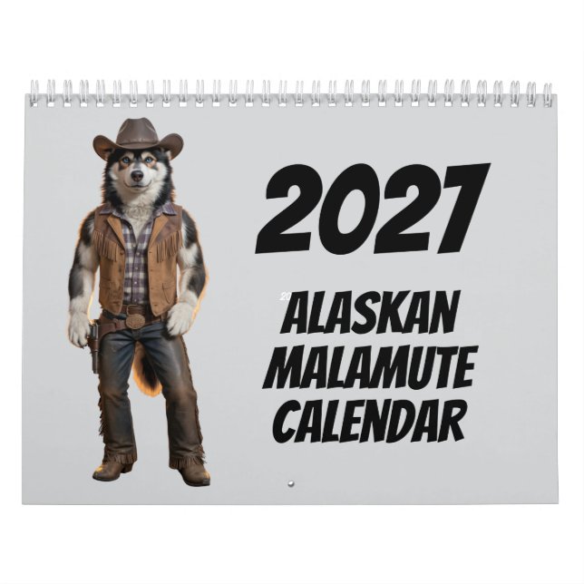 2027 Alaskan Malamute Hundkalender Kalender (Omslag)