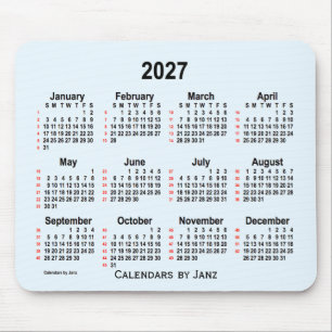 2027 Alice Blue 52 veckors kalender från Janz Musmatta