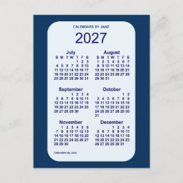 2027 Alice Blue 6 Month Mini Calendar av Janz Vykort