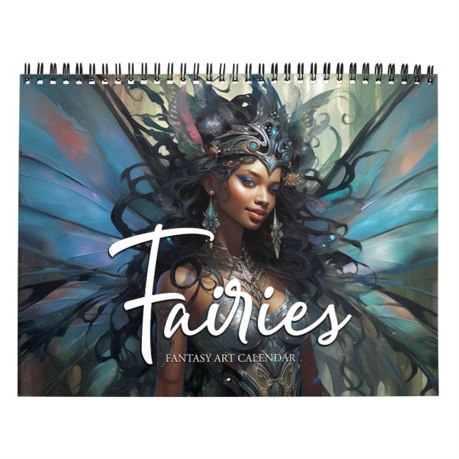 2027 Änglar 9 Svart Fantasy Art Kalender (Omslag)