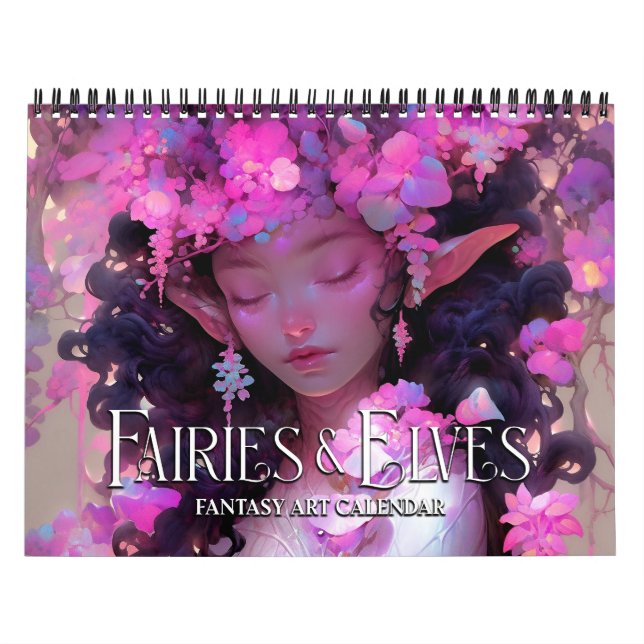 2027 Änglar & Alver Fantasykonstkalender Kalender (Omslag)