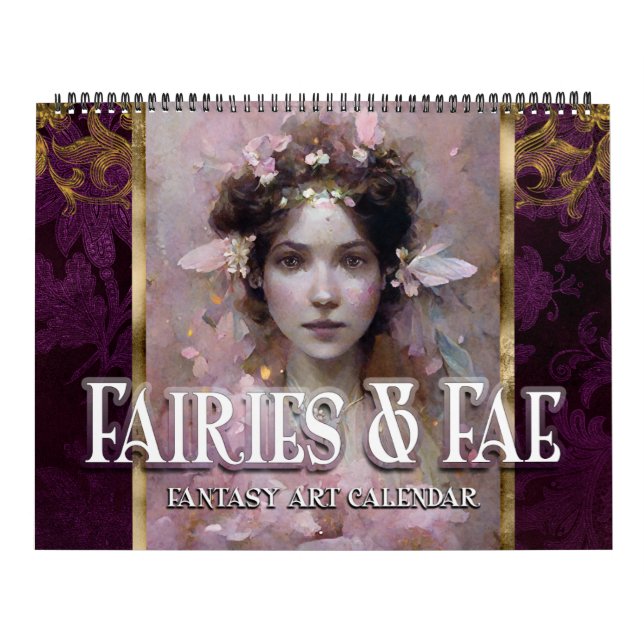 2027 Änglar & Fae 1 Fantasykonstkalender Kalender (Omslag)