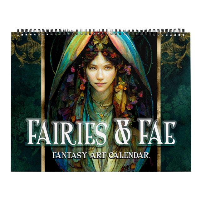 2027 Änglar & Fae 2 Fantasykonstkalender Kalender (Omslag)