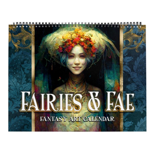 2027 Änglar & Fae 3 Fantasykonstkalender Kalender (Omslag)