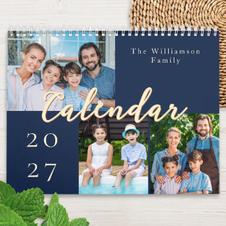 2027 Anpassad familjefotokalender Kalender