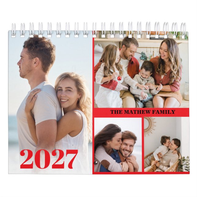 2027 Anpassad fotokalender Enkel Skapa din egen Kalender (Omslag)