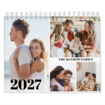 2027 Anpassad fotokalender Enkel Skapa din egen
