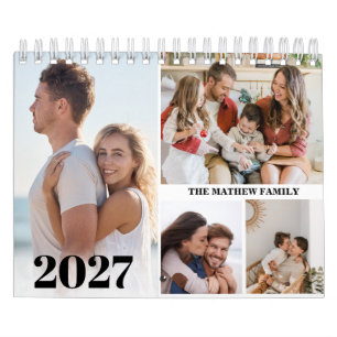 2027 Anpassad fotokalender Enkel Skapa din egen Kalender