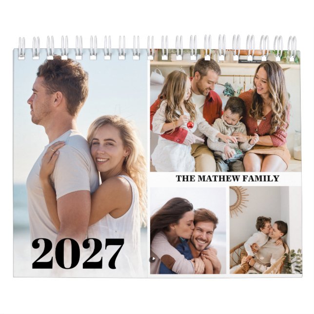 2027 Anpassad fotokalender Enkel Skapa din egen Kalender (Omslag)