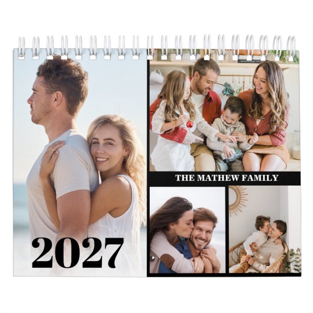 2027 Anpassad fotokalender Enkel Skapa din egen Kalender (Omslag)