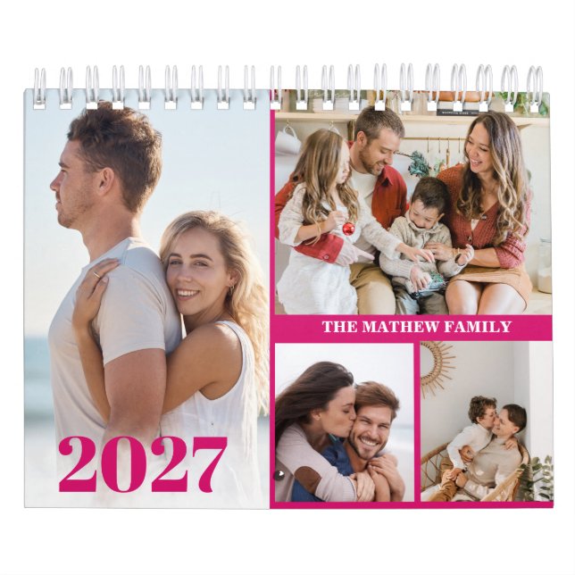 2027 Anpassad fotokalender Enkel Skapa din egen Kalender (Omslag)