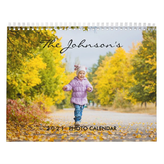 2027 Anpassad Fotokalender | Redigerbar Årstext Kalender (Omslag)