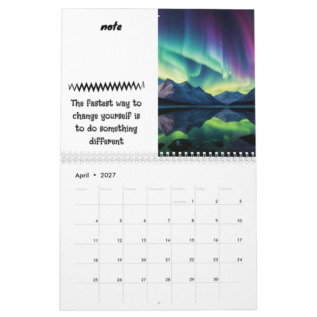 2027 Anpassningsbar Celestial - Lägg till dina fot Kalender (Apr 2027)