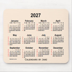 2027 Antique White 52 Weeks-kalender från Janz Musmatta