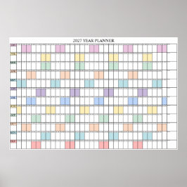 2027 År På Ett Ögonblick Enkel Väggplaneringskalen Poster