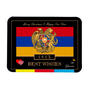 2027 Armeniens flagga & Gott nytt år, Armenien Magnet