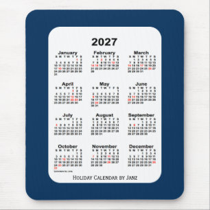 2027 års blåkalender i Helgdag av polisen i Janz Musmatta