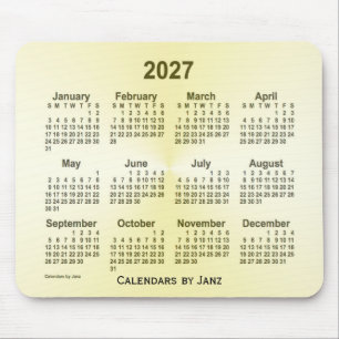 2027 års Brass-kalender av Janz Mouse Pad Musmatta