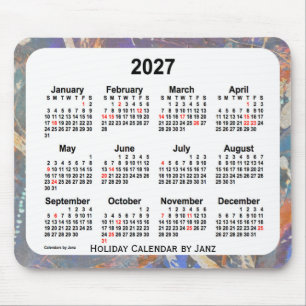 2027 års Helgdag Art Calendar av Janz Musmatta