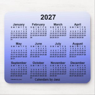 2027 års inmatningskalender av Janz Mouse Pad Musmatta