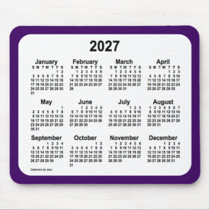 2027 års Lila- och vitkalender från Janz Two Tone Musmatta