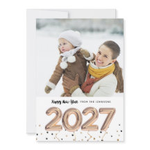 2027 Ballongnummer Gott Nytt År Foto