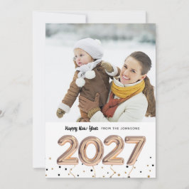 2027 Ballongnummer Gott Nytt År Foto Julkort