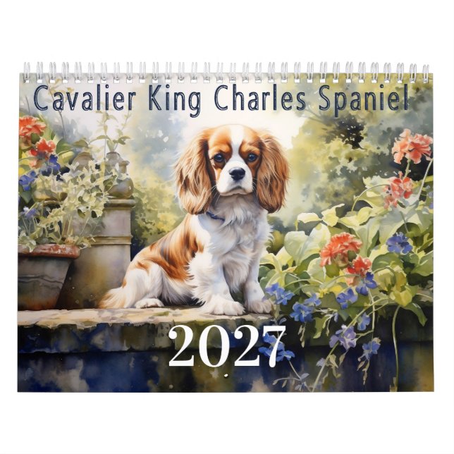 2027 Cavalier King Charles Spaniel  Kalender (Omslag)