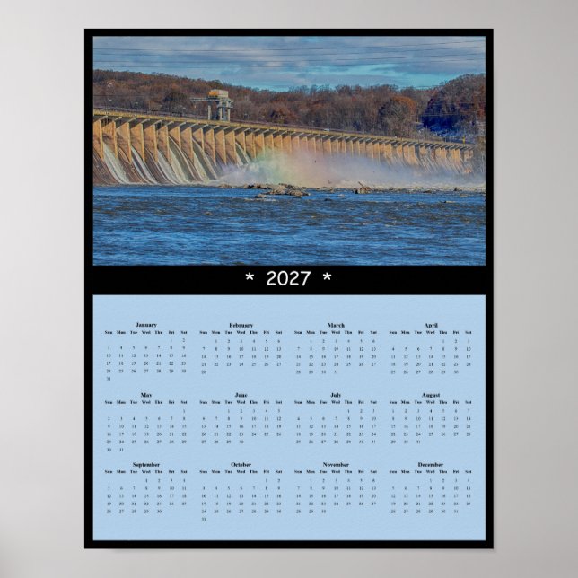 2027 Conowingo Dam Väggkalender - Eagle Haven Poster (Framsidan)