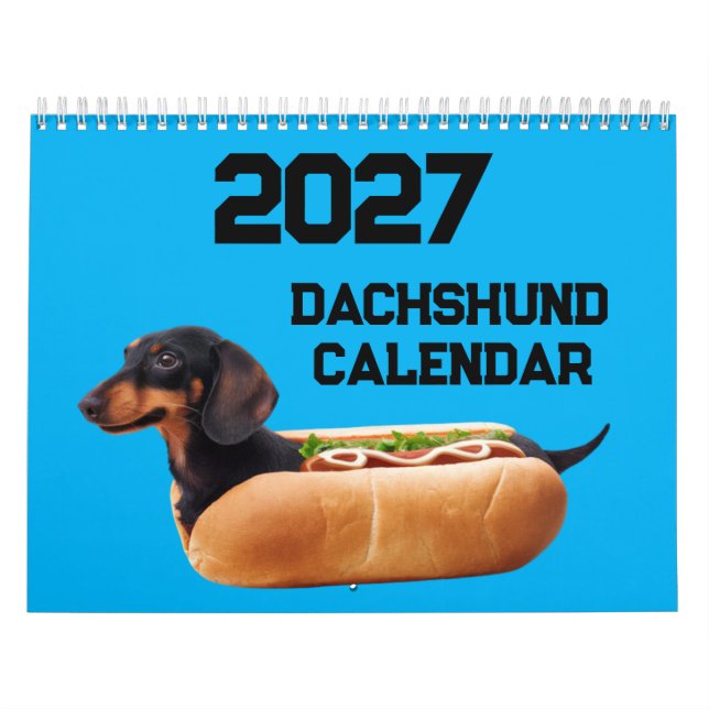 2027 Dachshund Hundkalender Kalender (Omslag)
