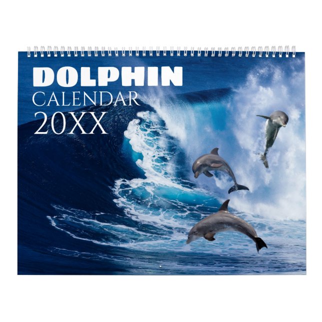 2027 Delfin Väggkalender Havsliv Natur Kalender (Omslag)