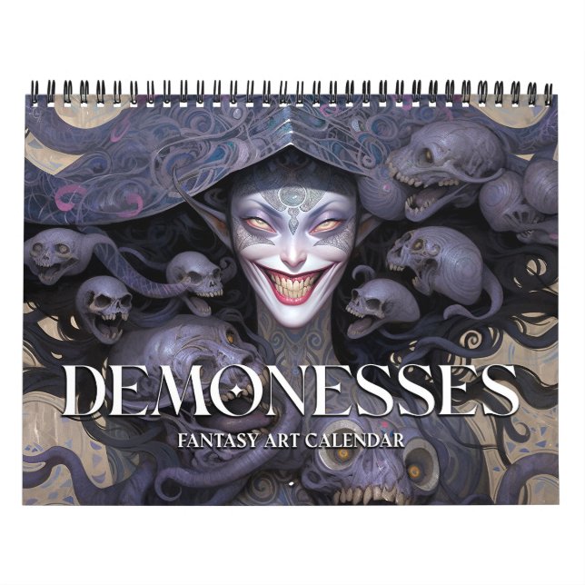 2027 Demonesser Mörk Fantasy Konstkalender Kalender (Omslag)