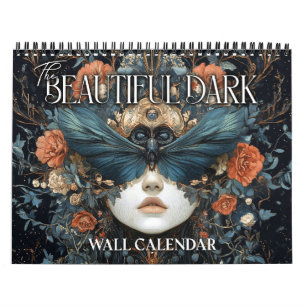 2027 Den vackra mörka surrealistiska konstkalender Kalender