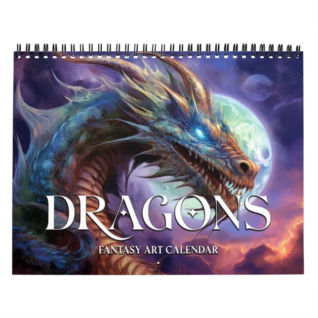 2027 Drakar Fantasykonstkalender Kalender (Omslag)