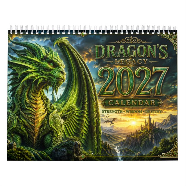 2027 Drakon Konstkalender Kalender (Omslag)