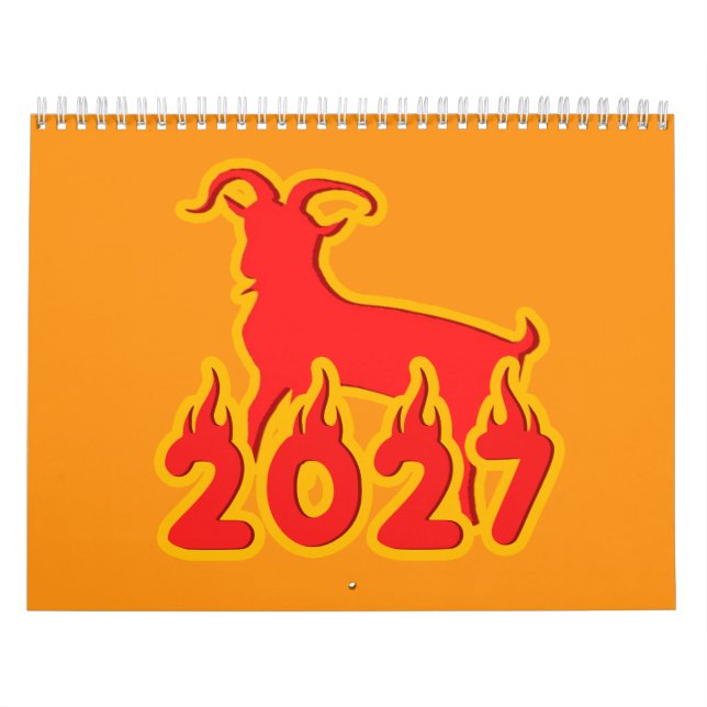 2027 Eldgetens år Kalender (Omslag)