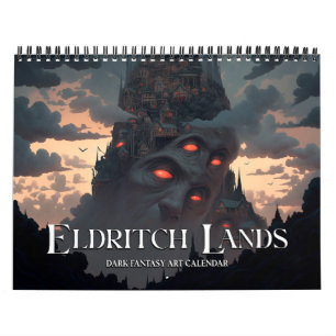 2027 Eldritch Lands 6 Mörk Fantasy Skräckkonst Kalender
