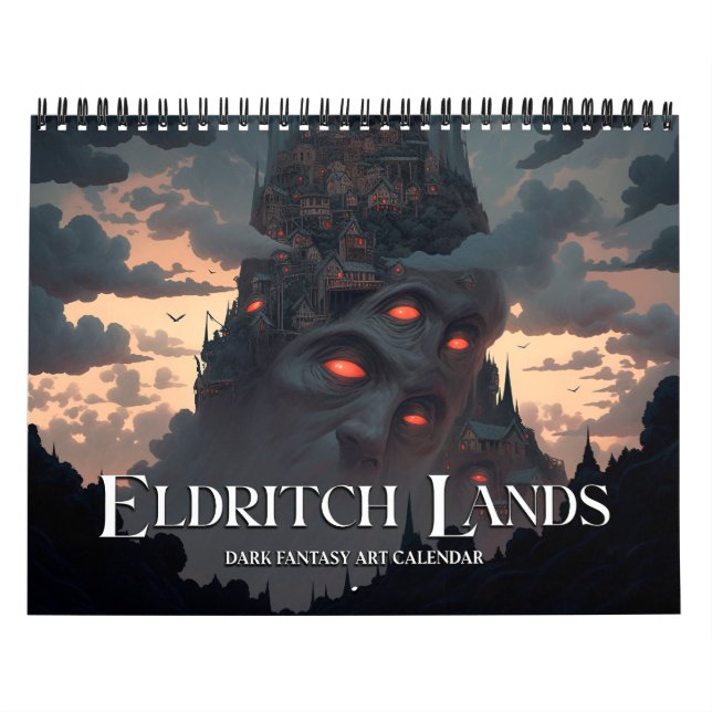 2027 Eldritch Lands 6 Mörk Fantasy Skräckkonst Kalender (Omslag)