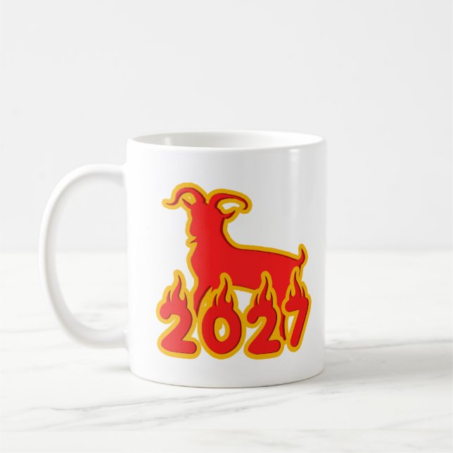 2027 Eldsvinets år Kaffemugg (Vänster)