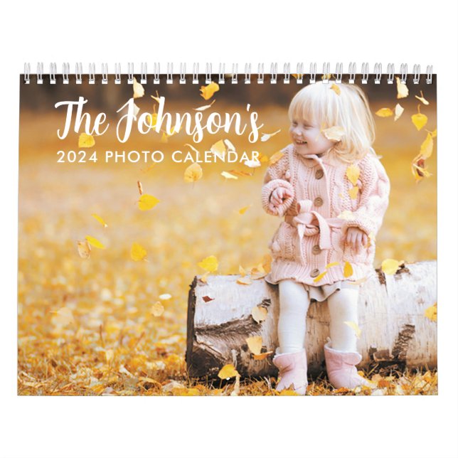 2027 Familjefoto Kalender | Redigerbar Årtext (Omslag)