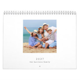 2027 Familjefoto Present Anpassad 12 Månader Kalender