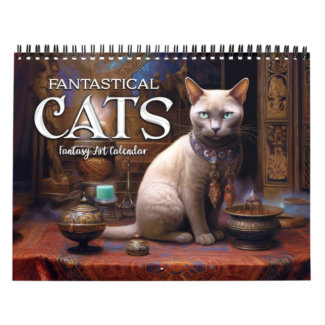 2027 Fantastiska Katter 3 Fantasy Art Kalender (Omslag)