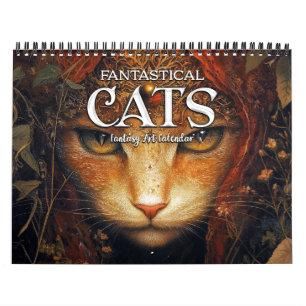 2027 Fantastiska Katter 4 Fantasykonstkalender Kalender